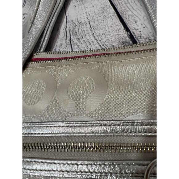 COACH Poppy Signature Silver Jacquard Large Designer‎ Tote Shoulder Bag 14575 - Picture 13 of 16